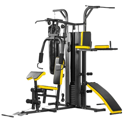 Squat rack met spotter arms voor veilig trainen met meerdere gebruikers