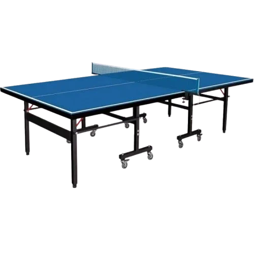 Outdoor tafeltennistafel geplaatst op een zonnig terras
