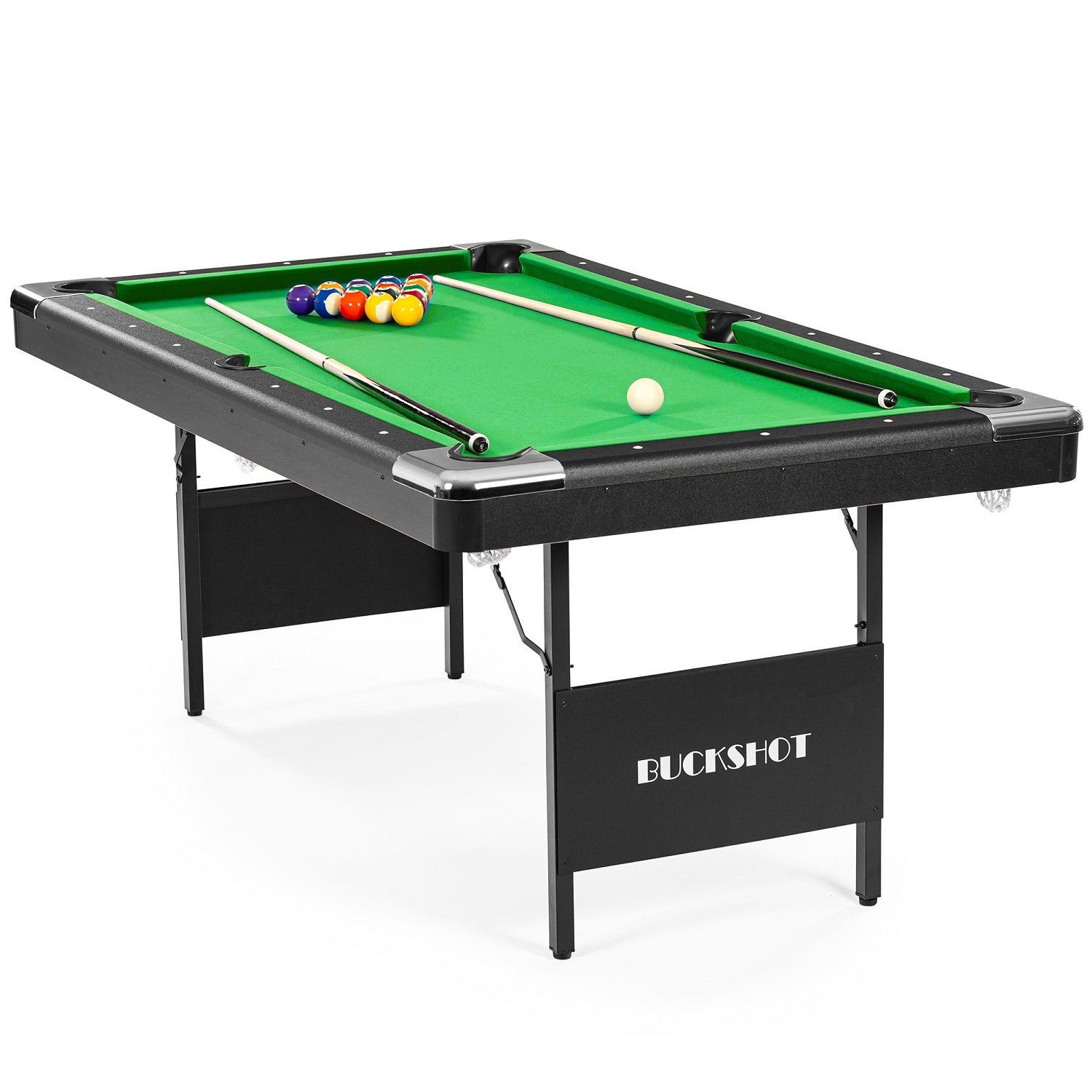 Table de billard BuckShot Atlanta 6 ft - Pieds pliants - Vert