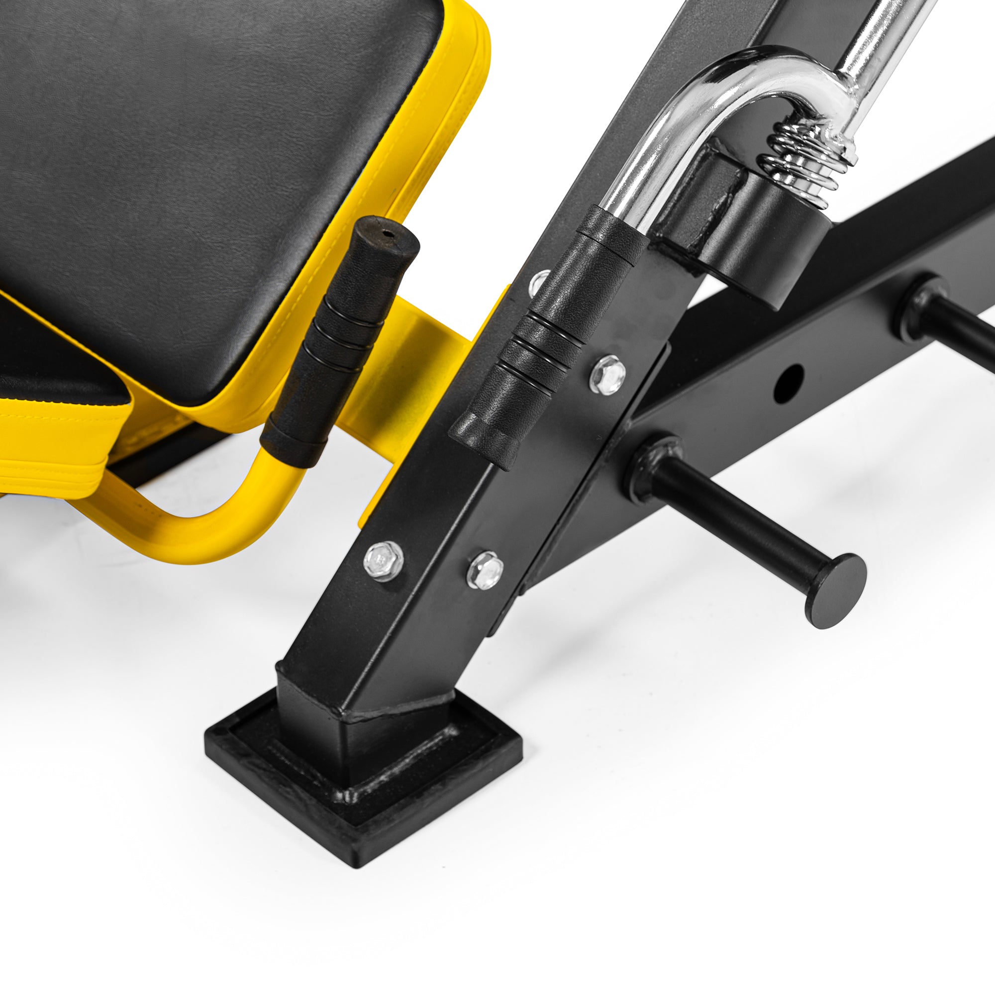 Close-up of DIONE LP5000 leg press machine with robust frame and padded seat for comfortable workouts.