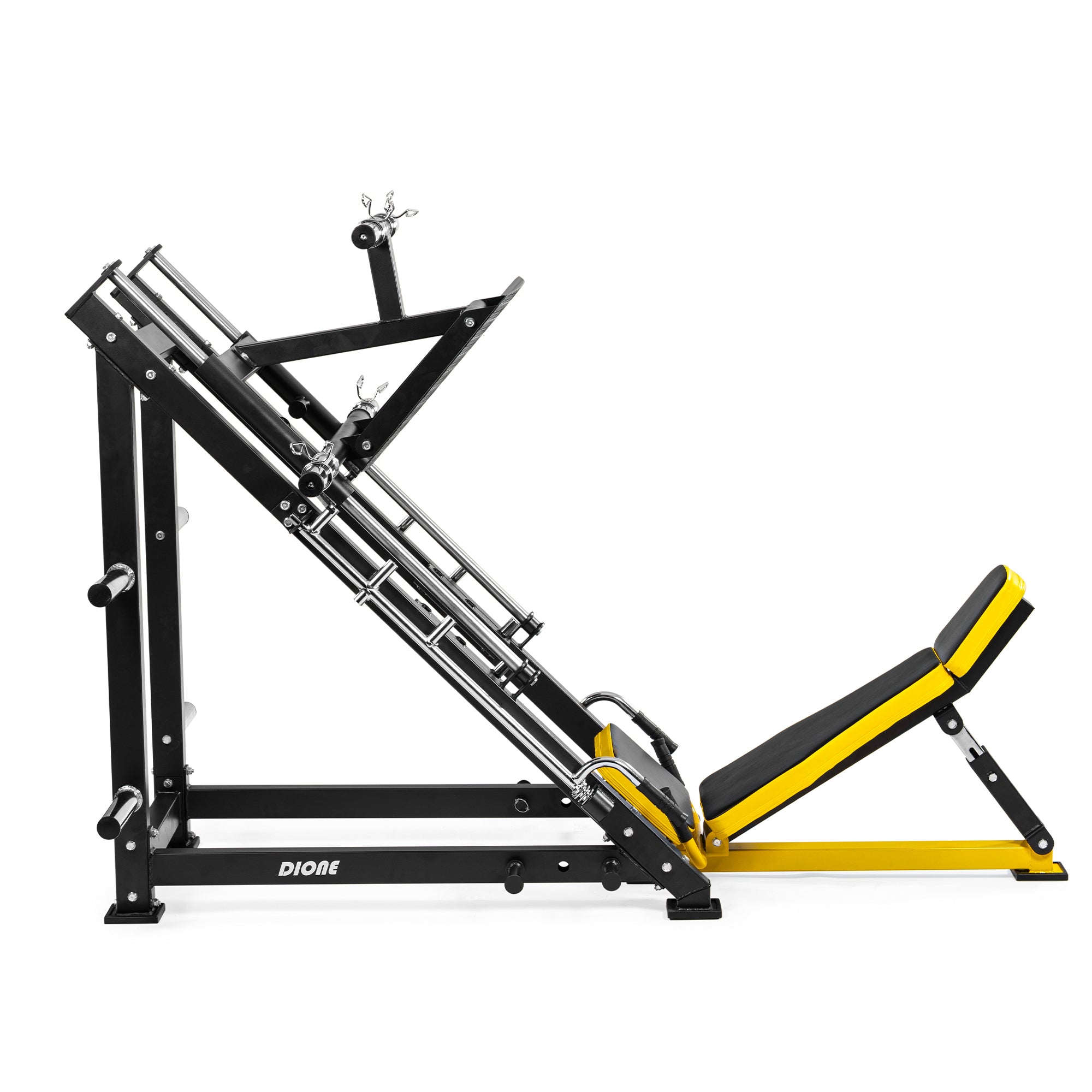 DIONE LP5000 Leg Press machine featuring robust design and smooth gliders for effective home workouts.